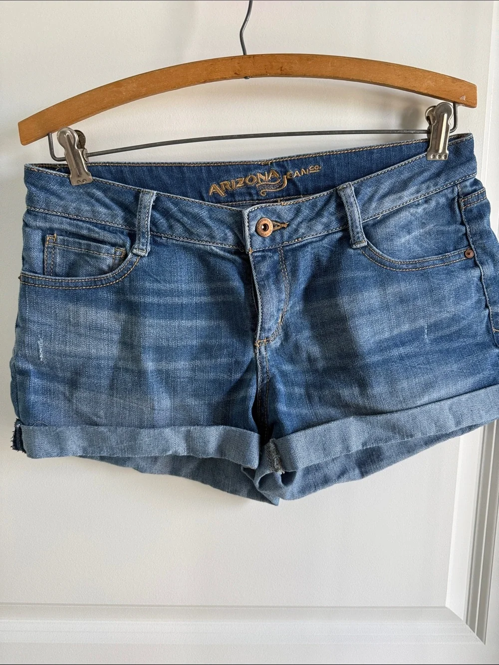 Arizona Jean Company Blue Rolled Hem Denim Shorts